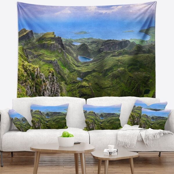 Designart 'Quiraing Skye Highland Scotland' Landscape Photography Wall Tapestry
