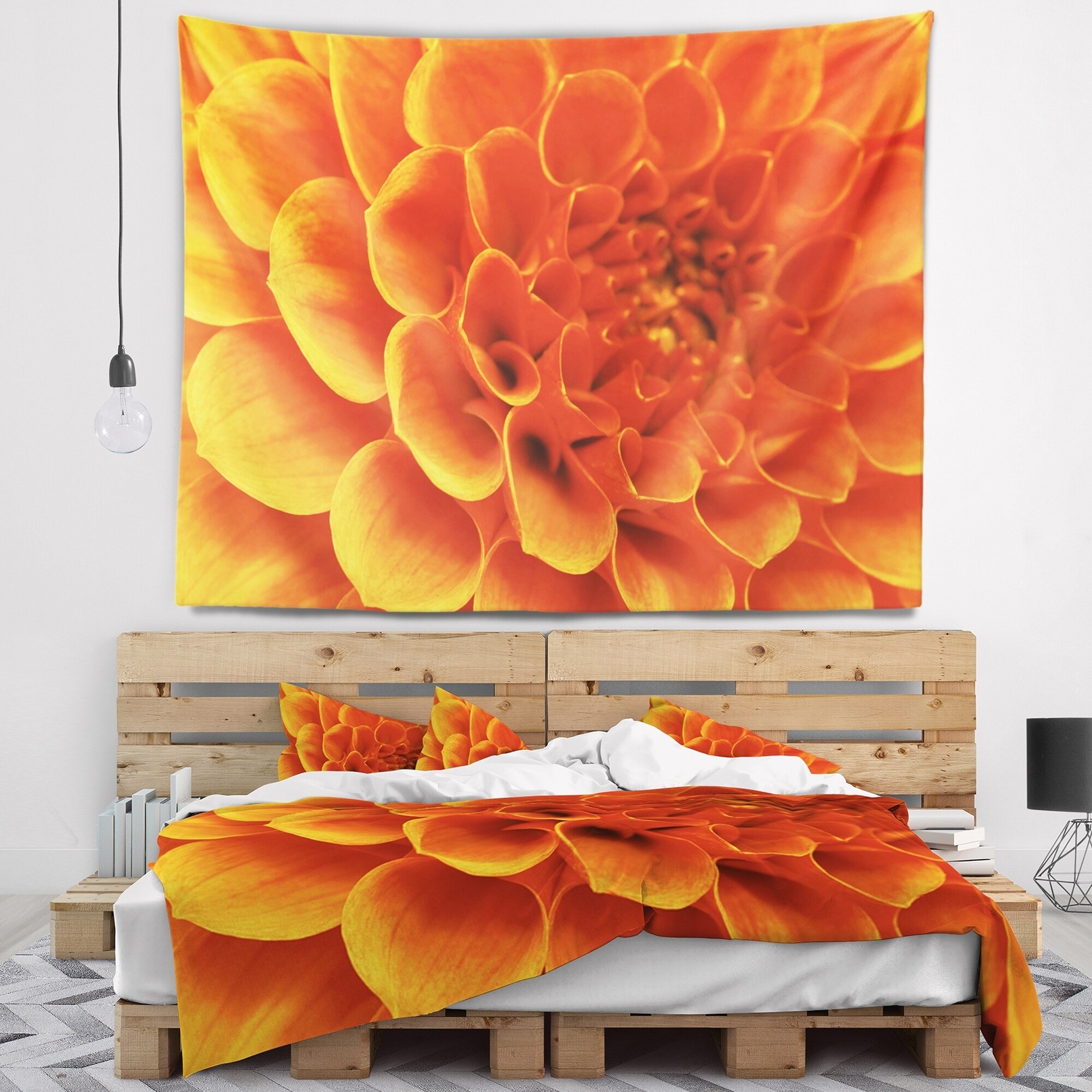 large floral tapestry