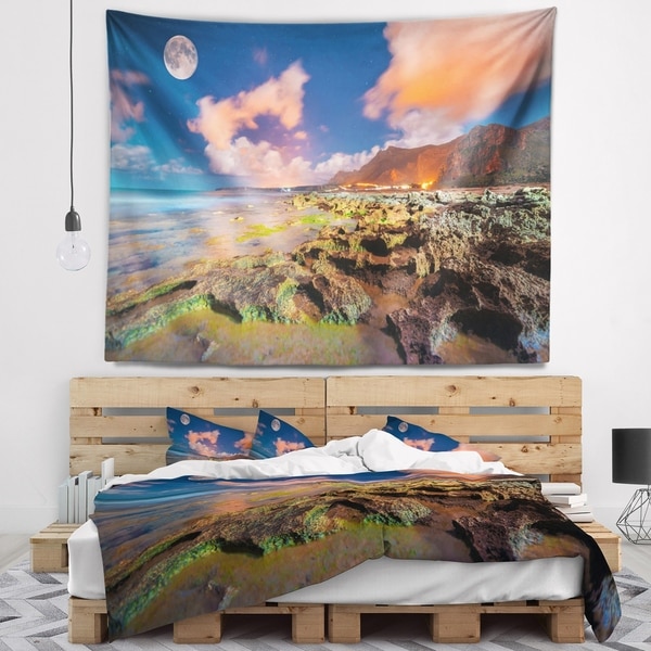 Designart 'Monte Cofano Nature Reserve' Landscape Photography Wall Tapestry