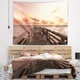 Designart 'Boardwalk on Beach Wooden Pier' Sea Bridge Wall Tapestry ...