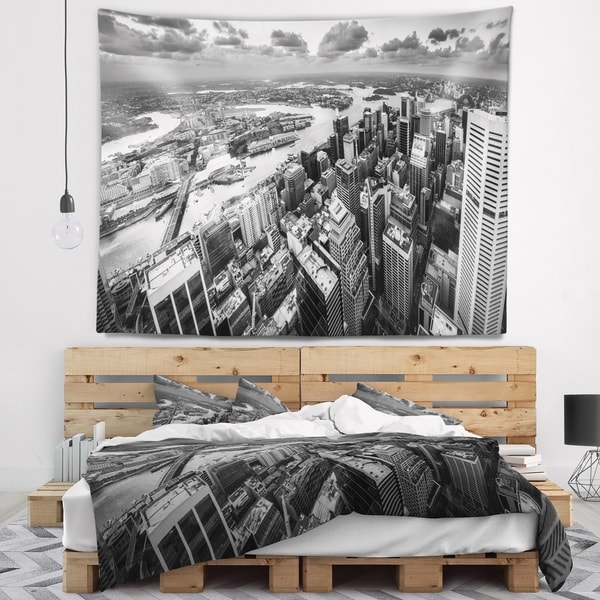 Designart 'Sydney City Skyscrapers Panorama' Cityscape Wall Tapestry