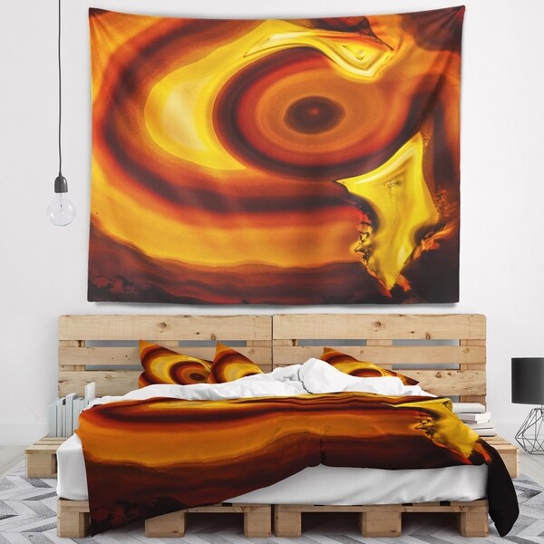 Designart 'Agate Geode Slice Macro' Abstract Wall Tapestry