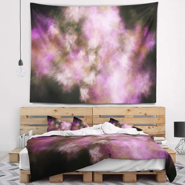 Designart 'Perfect Pink Starry Sky' Abstract Wall Tapestry