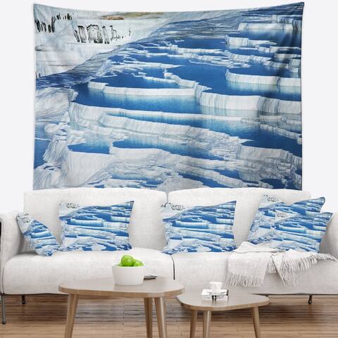 Designart 'Pamukkale Pools in Turkey' Landscape Wall Tapestry