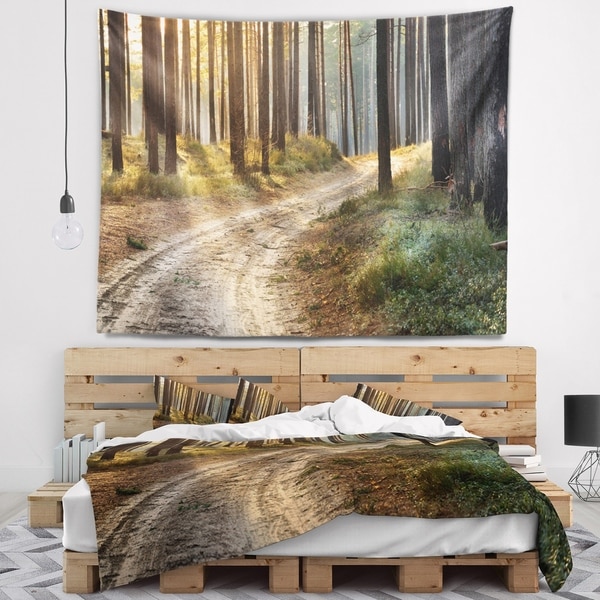 Designart Road in Thick Morning Forest Landscape Photo Wall