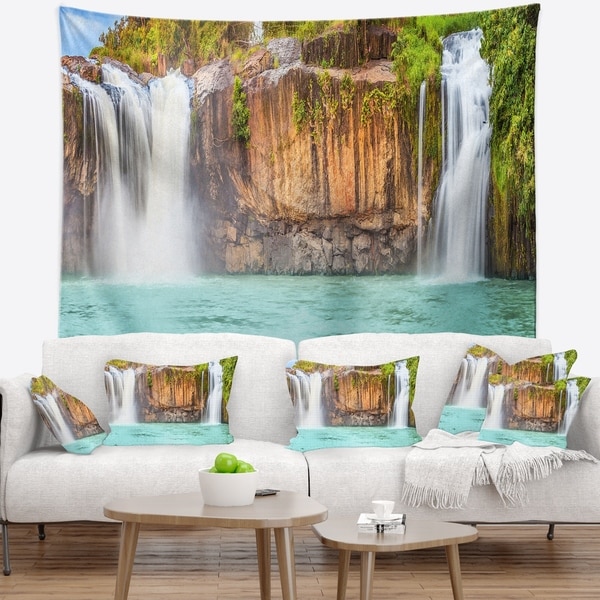 Designart 'Dry Sap Waterfall' Photography Wall Tapestry