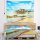 Designart 'Saint Malo Fort National Beach' Seascape Wall Tapestry - Bed ...