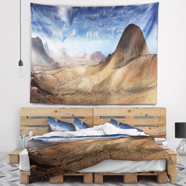 Designart 'Mountain Scenery Panorama' Landscape Photography Wall Tapestry