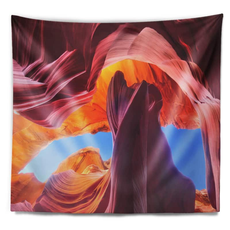 Designart 'Blue Sky in Antelope Canyon' Landscape Photography Wall ...