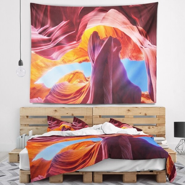 Designart 'Blue Sky in Antelope Canyon' Landscape Photography Wall Tapestry