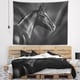 Designart 'Black Arabian Horse Portrait' Animal Wall Tapestry - Bed ...