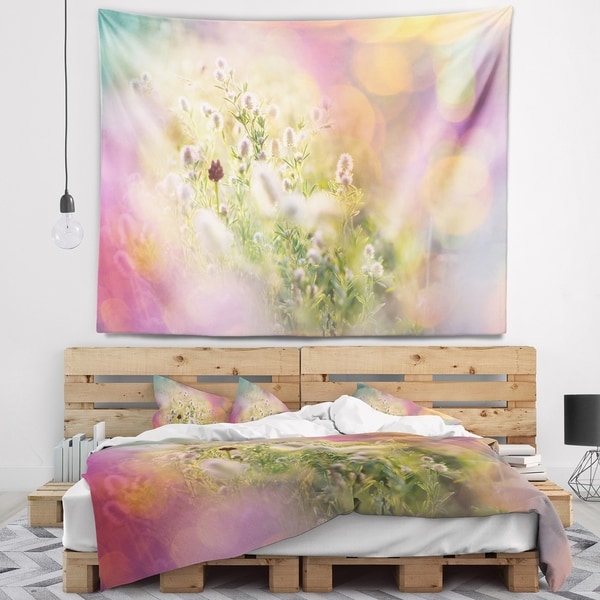 Designart 'Cute Little Summer Flowers' Flower Wall Tapestry
