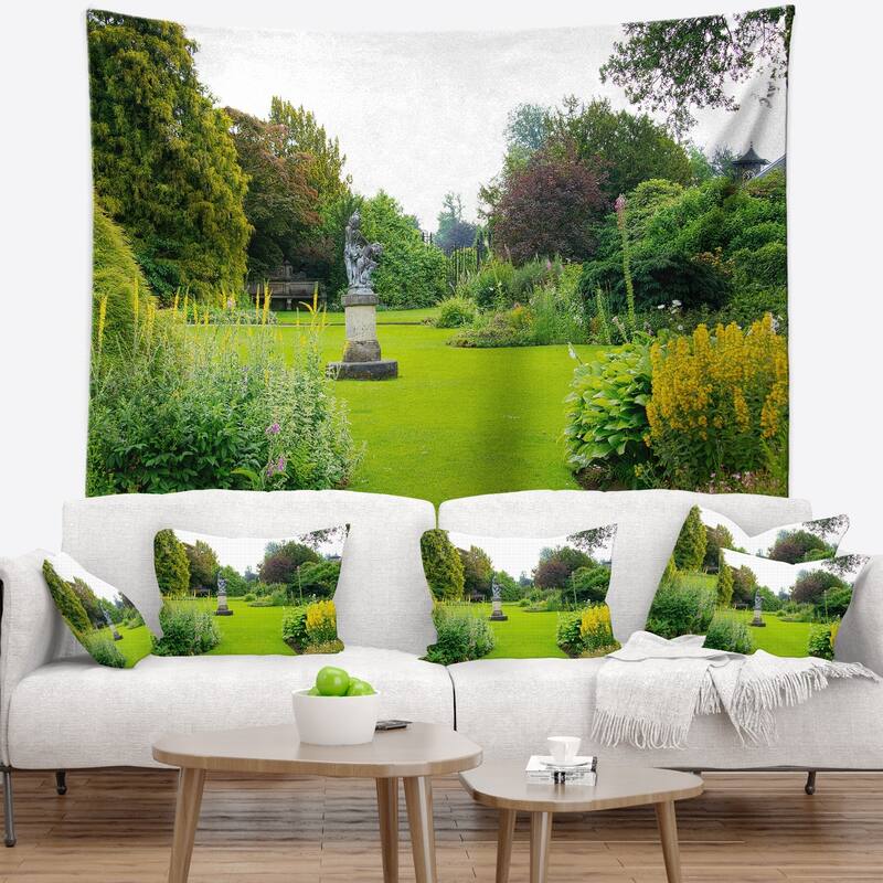 Designart 'Plant and Flowers in Garden' Landscape Wall Tapestry