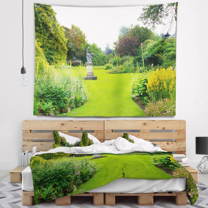 Designart 'Plant and Flowers in Garden' Landscape Wall Tapestry