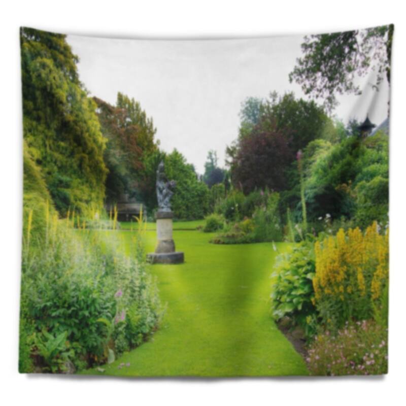 Designart 'Plant and Flowers in Garden' Landscape Wall Tapestry