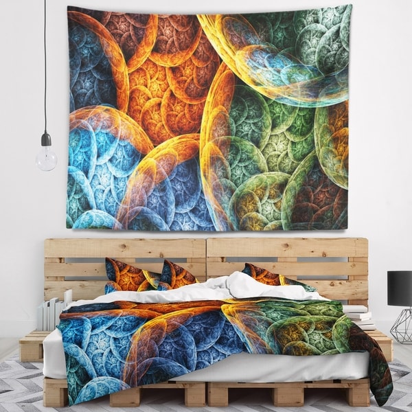Designart 'Vibrant Colorful Clouds' Abstract Wall Tapestry