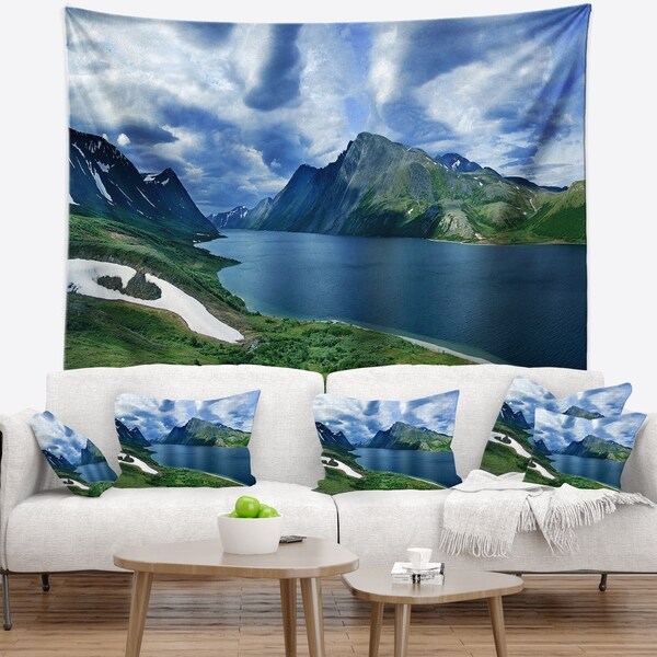 Designart 'Polar Ural Mountains Panorama' Landscape Wall Tapestry