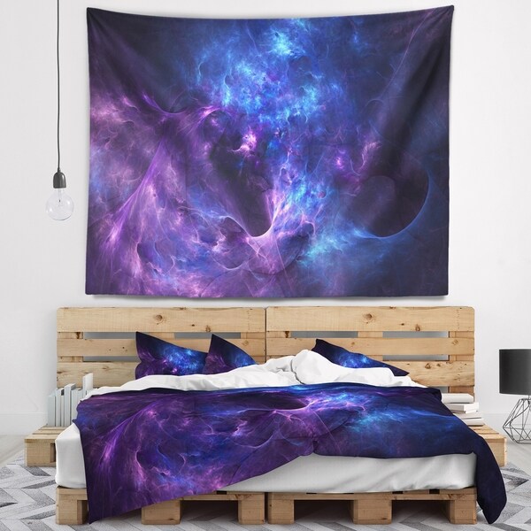 Designart 'New Galaxy with Nebel' Landscape Wall Tapestry