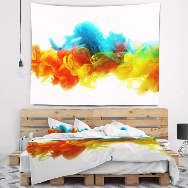 Shop Designart Colorful Ink In Water Abstract Wall Tapestry