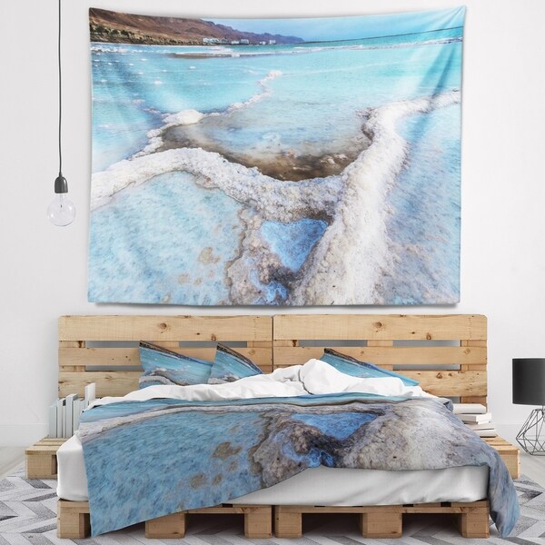 Designart 'Beautiful Coast of the Dead Sea' Beach Wall Tapestry