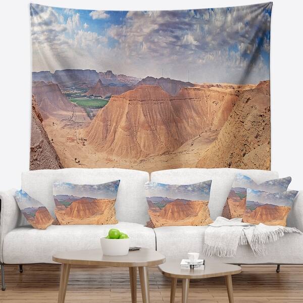 Designart 'Clay Rocks around Riyadh City' Landscape Wall Tapestry - Bed ...