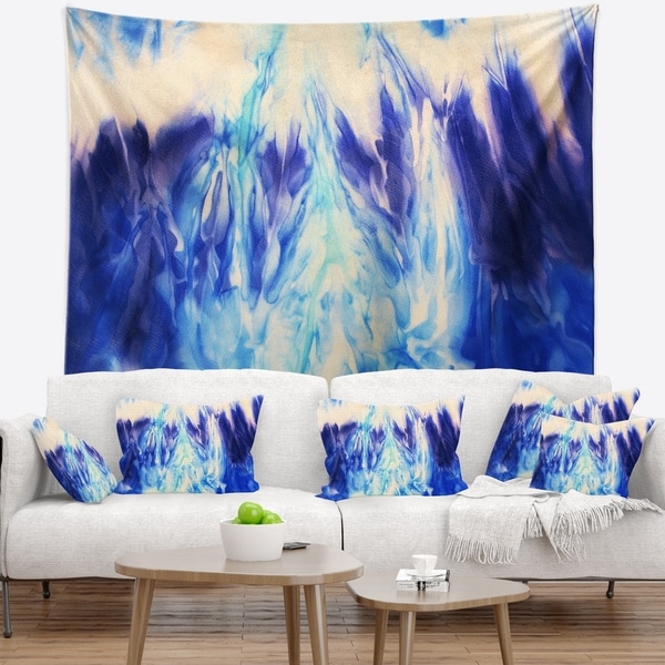 Designart 'Blue Life' Abstract Wall Tapestry