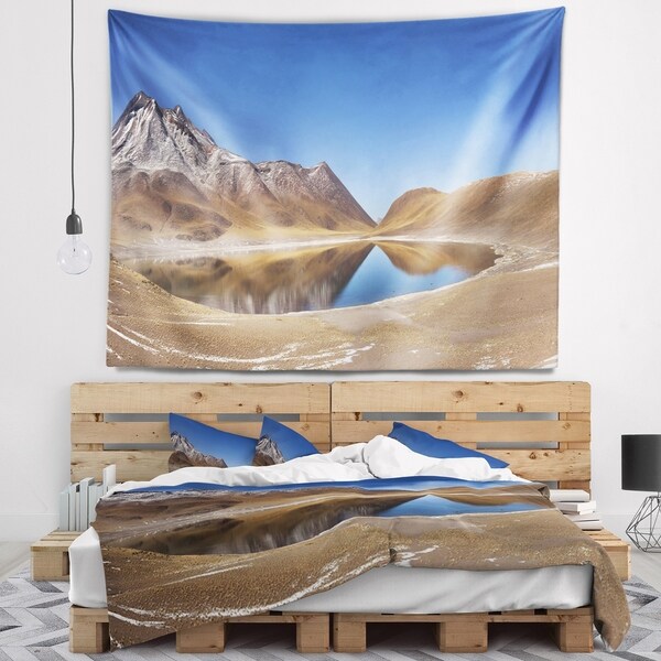 Designart 'Miniques Lagoon North of Chile' Seashore Wall Tapestry