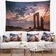 preview thumbnail 2 of 2, Designart 'Historic African Ruins at Sunset' Landscape Wall Tapestry
