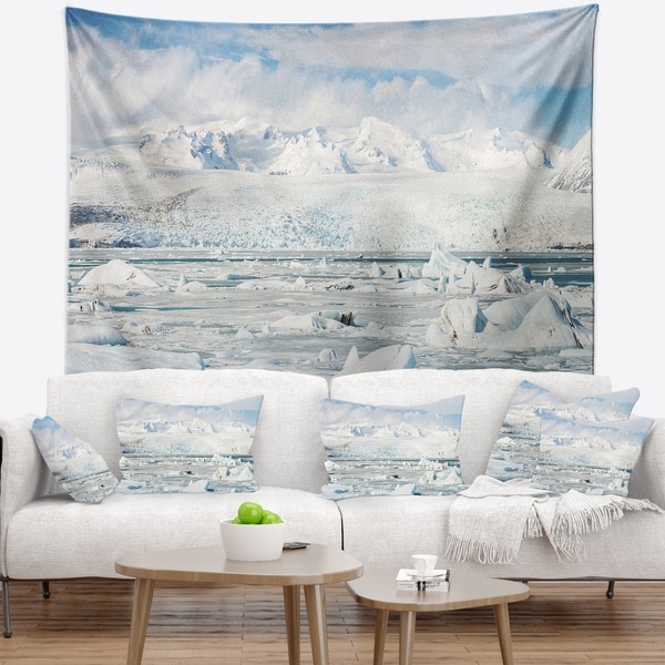 Designart 'Vatnajokull Glacier in Iceland' Landscape Wall Tapestry