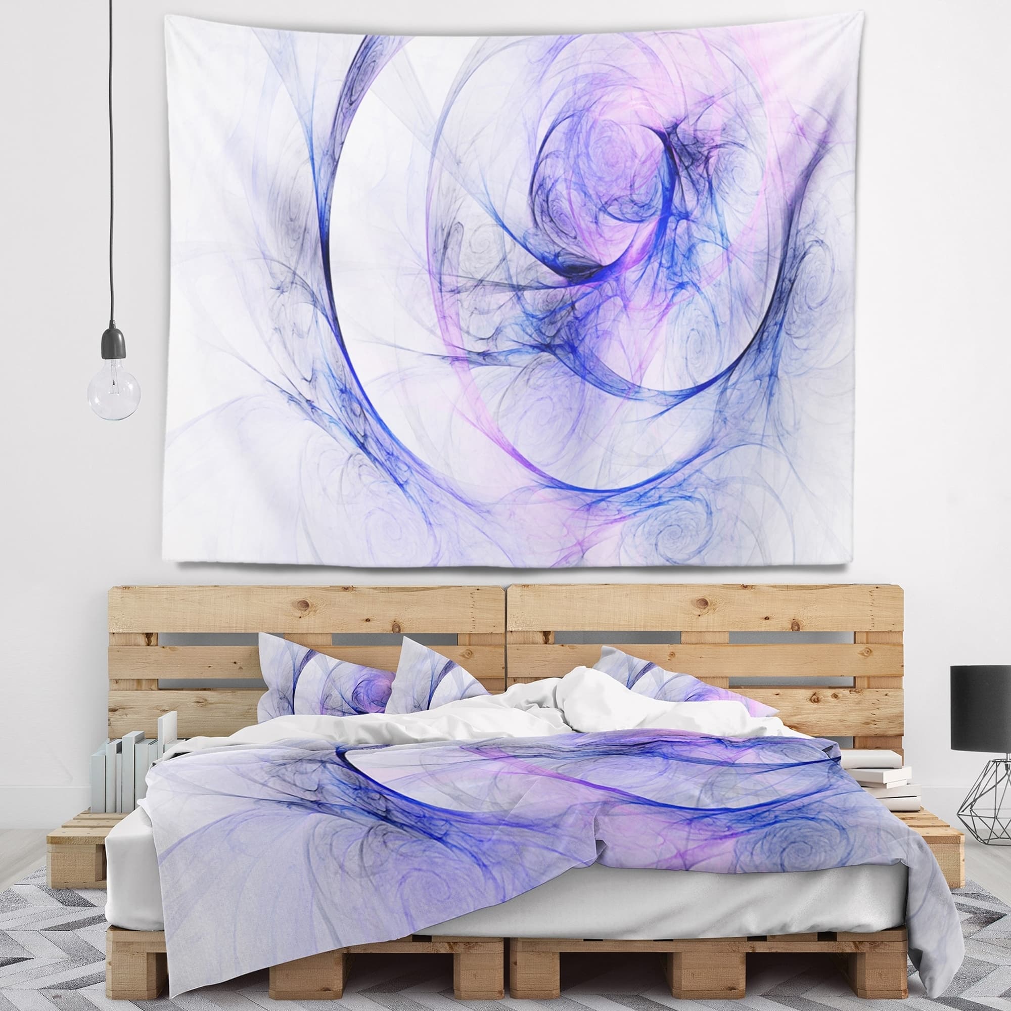 Designart 'Blue Storm Sky' Abstract Wall Tapestry - Bed Bath & Beyond ...