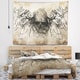 Designart 'Human Skull Tattoo Sketch' Abstract Wall Tapestry - Bed Bath ...