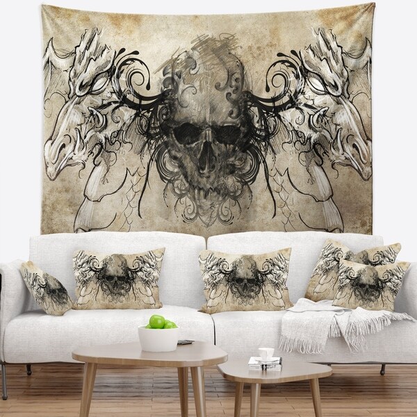 Skull wall tapestry hot sale