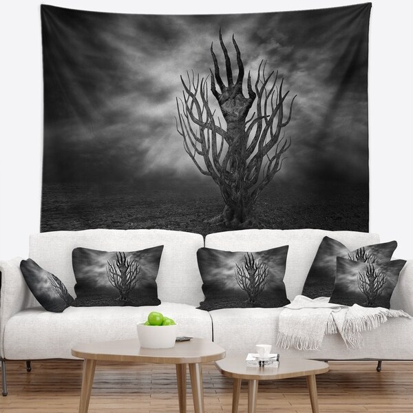 Designart 'Cry of Hand' Abstract Wall Tapestry