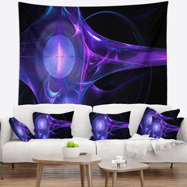 Designart 'Purple Bright Candle' Abstract Wall Tapestry