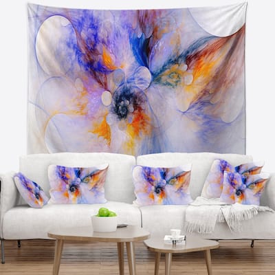 Designart 'Fractal Floral Art' Floral Wall Tapestry