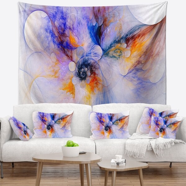 Designart 'Fractal Floral Art' Floral Wall Tapestry
