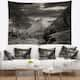 Designart 'Layers of Red Rock Black and White' Landscape Wall Tapestry ...