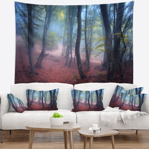 Designart 'Mysterious Fairytale Green Wood' Landscape Photography Wall Tapestry