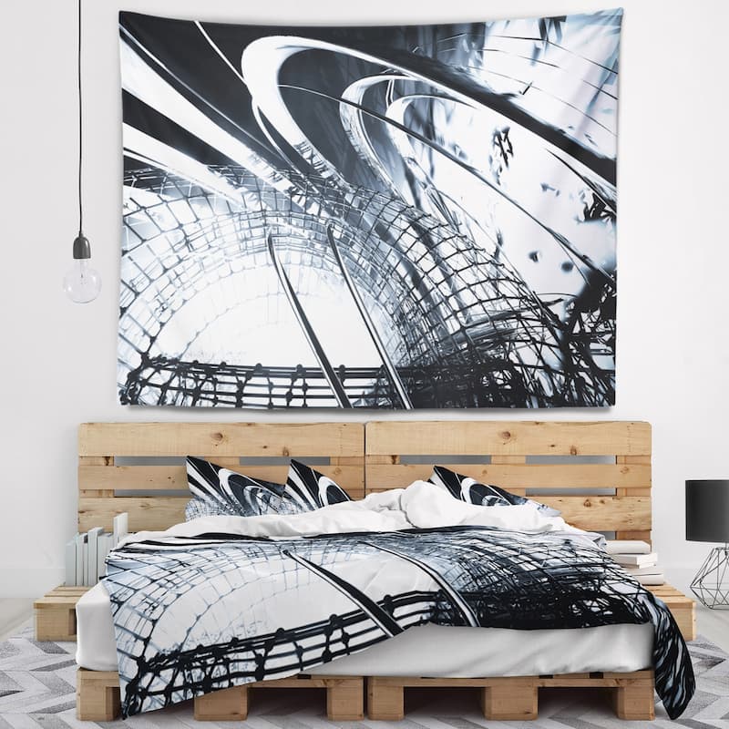 Designart 3D Abstract Art Black Structural Abstract Wall Tapestry Overstock Photo Inspiration