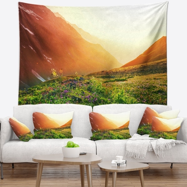 Designart 'Beautiful Meadow on Sunny Day' Landscape Wall Tapestry
