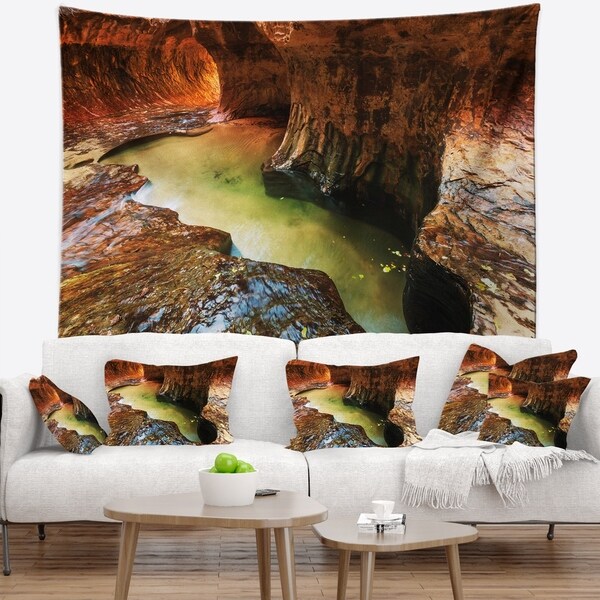 Designart 'Narrows in Zion National Park Utah' Landscape Wall Tapestry