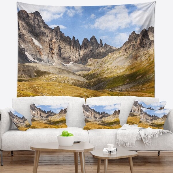 Designart 'Hills and Valleys in Golden Morning' Landscape Photography Wall Tapestry