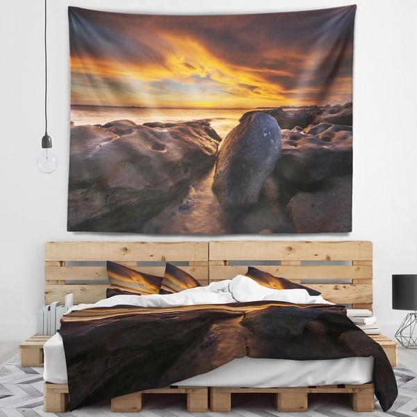 Designart 'La Perhouse Beach Sydney' Seascape Wall Tapestry