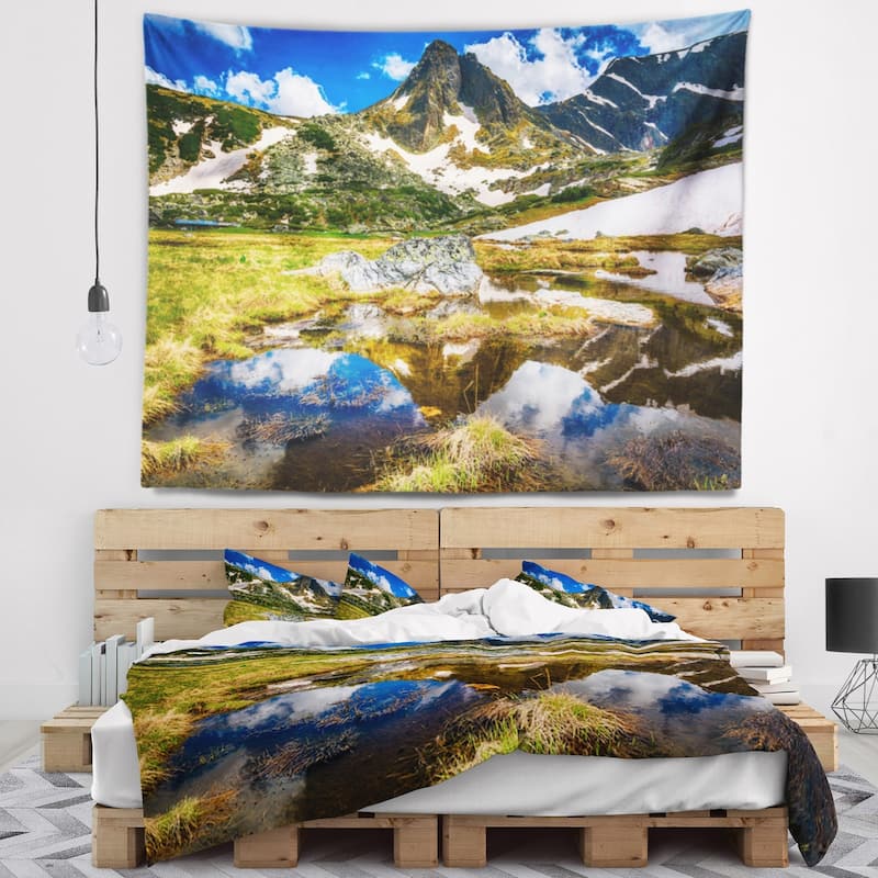 Designart 'Stunning Mountains in Rila Lakes District' Landscape Wall ...