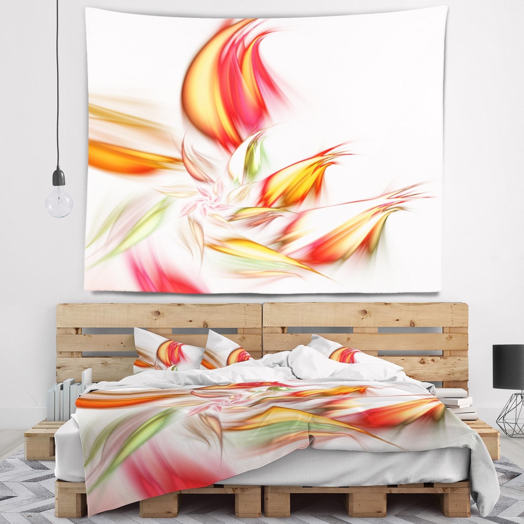 Pink and orange tapestry hot sale