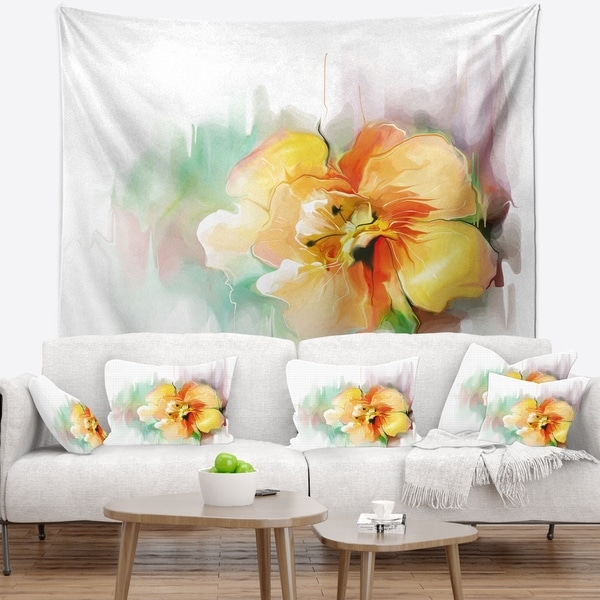 Yellow discount flower tapestry