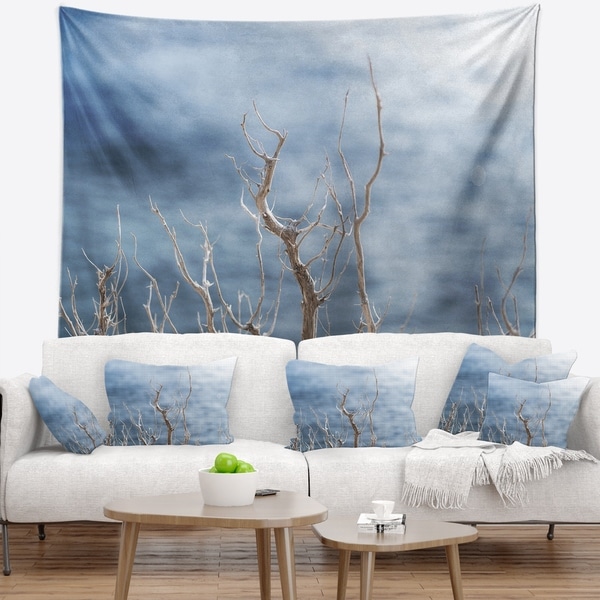 Designart 'Leafless Winter Branches' Landscape Wall Tapestry