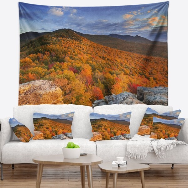 Designart 'Endless Forests in the Fall Foliage' Landscape Wall Tapestry