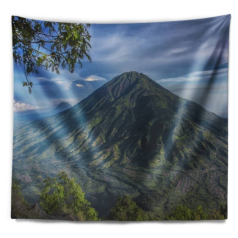 Designart 'Merbabu Volcano in Java' Landscape Wall Tapestry