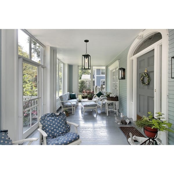 Matte Black Outdoor Wall Lantern with Clear Glass Macstreet 1-Light 12 in